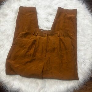 Apart Vintage 100% Silk Brown Pants size Women’s 12 Petite